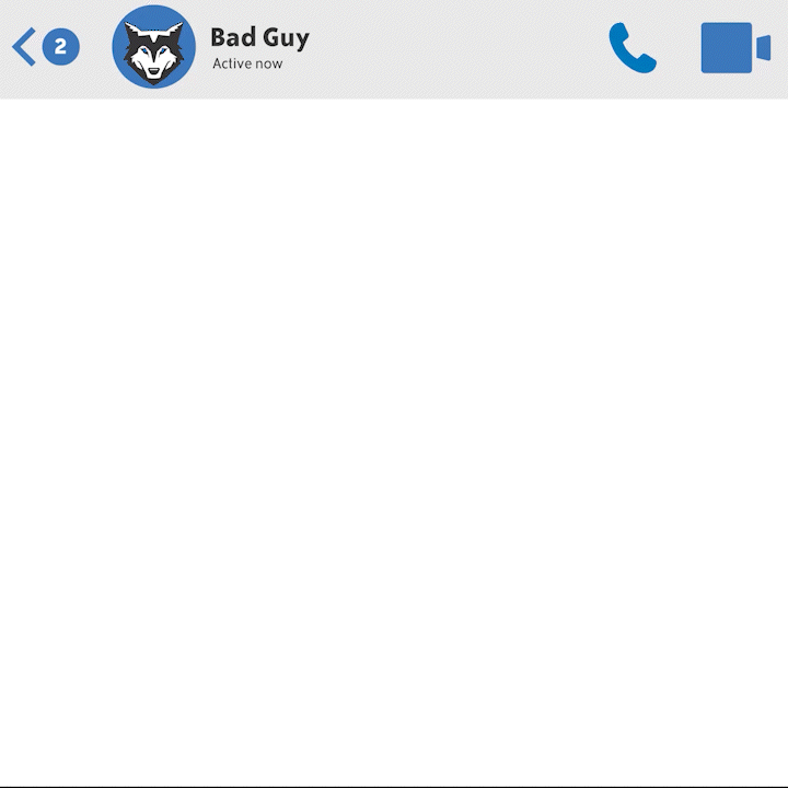 Social media scam example gif